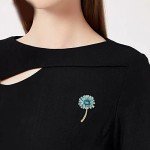 Anmpab Enamel Brooches for Women with Stamen Floral Brooch Pins for Crafts Brooch Bouquets for Wedding Jewelry Gifts for Woman Nurse and Graduate Students (Blue)