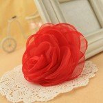 Lovely Rose Brooches and Floral Hair Clips - Decorative Accessories for Women | Hat Pins and Red Brooch Included