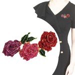 Fashion rose brooch Rhinestone alloy botanical corsage Korean popular clothing accessories silk scarf buckle accessories
