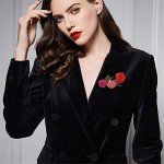 Fashion rose brooch Rhinestone alloy botanical corsage Korean popular clothing accessories silk scarf buckle accessories