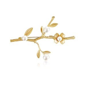 Flower Brooch Pin Corsage, Sweater Dress Shawl Elegant Jewelry Accessory Decor for Wedding Birthday Party Christmas Gift (Style 1)