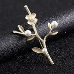 Flower Brooch Pin Corsage, Sweater Dress Shawl Elegant Jewelry Accessory Decor for Wedding Birthday Party Christmas Gift (Style 1)