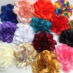 7.5in Extra Large Rose Brooch Exquisite Shiny Satin Camellia Brooch Oversized Flower Brooch Lapel Pin,Suitable For Women Dance Banquet Wedding Hair Clothing Accessories (Wine Red)