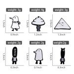 Witch Ghost Set Enamel Pin Brooch Punk Frog Skull Potted Cat Black Bird Animal Flower Medicine Bottle Badge Love Jesus Jewelry