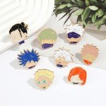 Anime Jujutsu Kaisen Enamel Badge Cartoon Figure Itadori Yuji Satoru Gojo Brooch for Backpack Clothing Lapel Pins Accessories
