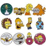 Funny Animation The Simpsons Brooch Homer Marge Bart Metal Badge Lapel Pin Backpack Accessories Gifts for Kids