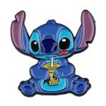 YQ560 Cute Stitch Enamel Pins Blue Alien Monster Brooch Cartoon Icons Badge for Bags Denim Collar Lapel Pin Jewelry Gift