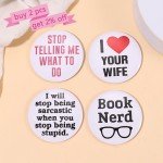 30Styles Fun Book Eye Tinplate Pin Creative Round Animal Letter Button Brooch Lapel Badges Cartoon Jewelry Gift for Kids Friends