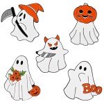 Goth Halloween Enamel Pin Set Ghost Black Cat Moth Witch Punk Brooches Horror Snake Badges for Men Dark Lapel Skeleton Jewelry