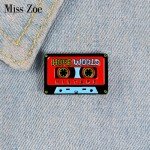 Vintage Tape Enamel Pin Custom 90's Song Pop Music Brooches for Shirt Lapel Backpack Badge Nostalgic Jewelry Gift for Kids