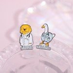 Animal Doctor Enamel Pins Custom TRUST ME I'M A DOGTOR Brooches Lapel Badges Animal Jewelry Gift for Friends