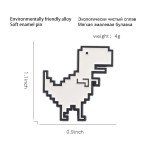 Tyrannosaurus Rex Enamel Pins Custom Cute White Dinosaur Brooches Bag Clothes Lapel Pin Simple Jewelry Gift for Kid Friend