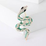 Rhinestone Snake Brooches for Women Unisex Glass Zodiac Animal Pins Banquet Party Backpack Gifts Jewelry Accessories