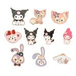 Hello Kitty Kuromi Pochacco Cute Kit Cat Lapel Pins for Backpacks Brooches for Women Enamel Pin Gift Fashion Jewelry Accessories
