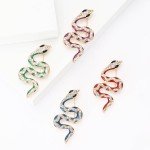 Rhinestone Snake Brooches for Women Unisex Glass Zodiac Animal Pins Banquet Party Backpack Gifts Jewelry Accessories