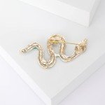 Rhinestone Snake Brooches for Women Unisex Glass Zodiac Animal Pins Banquet Party Backpack Gifts Jewelry Accessories