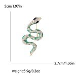 Rhinestone Snake Brooches for Women Unisex Glass Zodiac Animal Pins Banquet Party Backpack Gifts Jewelry Accessories