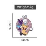 Magical Girl Enamel Pins Custom Cute Bunny Bear Brooches Lapel Badges Animal Funny Jewelry Gift for Kids Friends