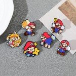3/6 pcs Classic Game Super Mario Bros Enamel Lapel Pins Cartoon Mario Bros Brooch for Backpack Badge Pins Accessories