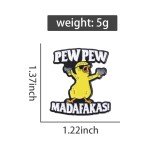 Pew Pew Madafakas! Cute Chicken Enamel Pins Cool Killer Little Chicken Sunglasses Brooches Lapel Badges Animal Jewelry Gift