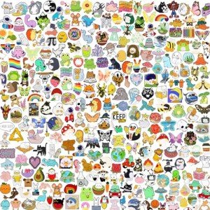 20 pcs Cute Mixed Enamel Pins Bulk Set, Funny Plant Anime Lapel Badges, Cartoon Button Pins Jewelry for Backpack Cloths Hats Jacket Decoration, Festival Gifts (20 pcs)