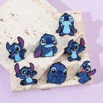 7 Pcs Creative Lilo&Stitch Brooch Personalized Stitch Enamel Pin Backpack Clothing Jewelry Metal Badge Accessories Gift