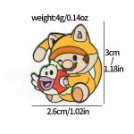 3/6 pcs Classic Game Super Mario Bros Enamel Lapel Pins Cartoon Mario Bros Brooch for Backpack Badge Pins Accessories