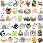 20 pcs Cute Mixed Enamel Pins Bulk Set, Funny Plant Anime Lapel Badges, Cartoon Button Pins Jewelry for Backpack Cloths Hats Jacket Decoration, Festival Gifts (20 pcs)
