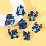 7 Pcs Creative Lilo&Stitch Brooch Personalized Stitch Enamel Pin Backpack Clothing Jewelry Metal Badge Accessories Gift