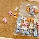 30 pcs Cute Cat Push Pin Decorative Thumb Tacks Animal Push Pins for Photo Wall Maps Memo Note Bulletin Board or Cork Boards Multi-Functional Pushpin Tool Office Accessories