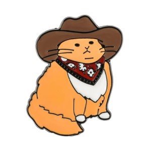 WLLHYF Enamel Pin Cowboy Cat Brooch Alloy Cute Cartoon Animal Lapel Pins Funny Cat Clip Decoration Badges for Backpacks Clothes Jackets Bags Hat Christmas Valentine's Day Gift