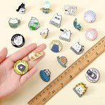 20 Pieces Cat Pins for Backpacks Brooch Pins Bulk Cute Cats Novelty Cartoon Animal Brooch Pins Lovely Mini Lapel Pins for Backpacks Set Badges Clothing Bags Jackets