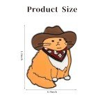 WLLHYF Enamel Pin Cowboy Cat Brooch Alloy Cute Cartoon Animal Lapel Pins Funny Cat Clip Decoration Badges for Backpacks Clothes Jackets Bags Hat Christmas Valentine's Day Gift