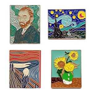 Cute Animal, Punk,Art,Science, Animation Enamel Pins, Cartoon Personality Pin Set for Kids, Teens, Women, Badge Decor Pins for Jackets, Lapel, Backpack, Hat， (With Box Packaging), Aluminum Enamel,