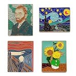 Cute Animal, Punk,Art,Science, Animation Enamel Pins, Cartoon Personality Pin Set for Kids, Teens, Women, Badge Decor Pins for Jackets, Lapel, Backpack, Hat， (With Box Packaging), Aluminum Enamel,