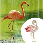 Flamingos Wild Animal Brooch Lapel Pin Women's Rhinestone Crystal Graceful Enamel Bird Brooch Brooch Pin for Women Girls Fashion Dress Hat Bag Suit Tie Wedding Accessories Jewelry Gift for Women Girls