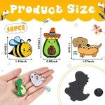10 Pieces Cute Animal Pins for Kids Enamel Pins Backpack Jackets Lanyard Pins Backpacks Decorative Pins for Bookbags Lapel Pin Clothes Accessories