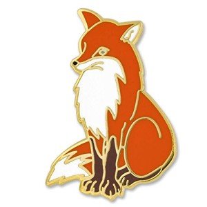 PinMart's Vixen Arctic Red Fox Animal Enamel Lapel Pin