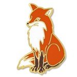 PinMart's Vixen Arctic Red Fox Animal Enamel Lapel Pin