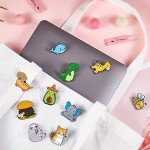 10 Pieces Cute Animal Pins for Kids Enamel Pins Backpack Jackets Lanyard Pins Backpacks Decorative Pins for Bookbags Lapel Pin Clothes Accessories