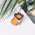 WLLHYF Enamel Pin Cowboy Cat Brooch Alloy Cute Cartoon Animal Lapel Pins Funny Cat Clip Decoration Badges for Backpacks Clothes Jackets Bags Hat Christmas Valentine's Day Gift