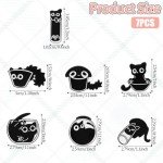 7 Pcs Cat Enamel Pin Cute Cartoon Animal Brooch Funny Alloy Lapel Pins Cat Clip Decoration Badges for Clothes Backpacks Jackets Bags Hat Valentine's Day Gift Halloween Party