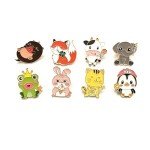 Cute Enamel Pin Set Lapel Pins Brooches Cartoon Animal Brooch Badge Pins for Clothes Bags Backpack Party Decoration Gift