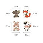 Cute Enamel Pin Set Lapel Pins Brooches Cartoon Animal Brooch Badge Pins for Clothes Bags Backpack Party Decoration Gift