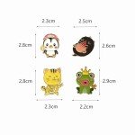 Cute Enamel Pin Set Lapel Pins Brooches Cartoon Animal Brooch Badge Pins for Clothes Bags Backpack Party Decoration Gift
