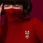 Rhinestone Lady Rabbit Brooch Pin for Women Girls Fashion Crystal Bunny Animal Brooches Lapel Pins Dainty Cute Christmas Graduation Honors Day Easter Jewelry Gift for Daughter Teacher Students (Red)