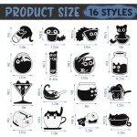Juexica 16 Pcs Black Cat Enamel Pin Bulk Anime Animals Cute Kawaii Creative Lovely Metal Kitten Brooches for Backpack Hat Jackets Bag Clothes Accessories Christmas Holiday Gifts