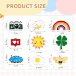 DTOFOOT 36 PCS Cute Enamel Pins Bulk Mixed Cartoon Enamel Brooches Set Funny Animal Plant Brooch Button Pins Jewelry for Backpack Bags Hat Jacket Gifts