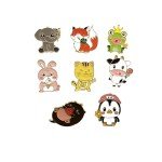 Cute Enamel Pin Set Lapel Pins Brooches Cartoon Animal Brooch Badge Pins for Clothes Bags Backpack Party Decoration Gift