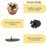 WLLHYF Enamel Pins Set, 5 Pcs Cute Plants Black Cat Pins Kawaii Creative Animal Enamel Brooch Pins DIY Accessories Decor for Backpacks Jackets Jeans